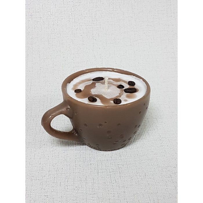 Свеча "Ручная работа" "Кружка" 6,5*9 коричневая