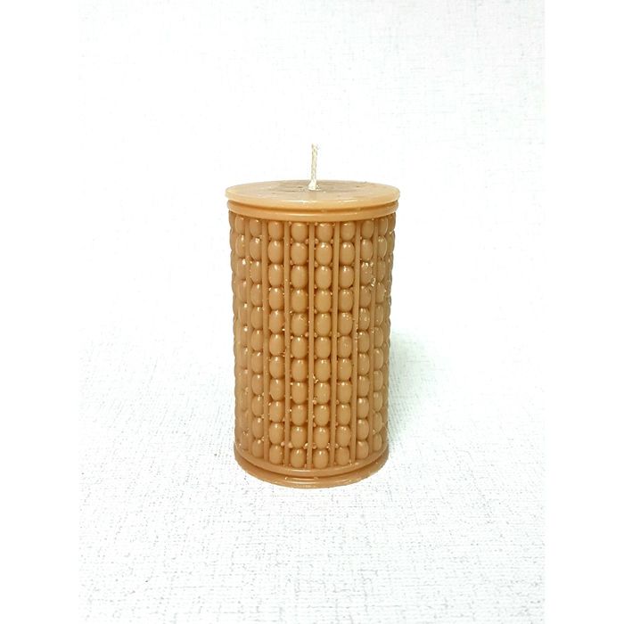 Свеча "Ручная работа" цилиндр "Жемчужный" 70*110 бежевый