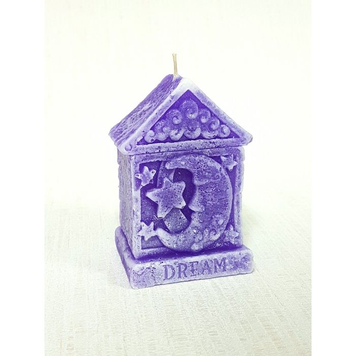 Свеча "Ручная работа" DREAM "Месяц и звёзды" 8,5*5,5*4,3 фиолетовый