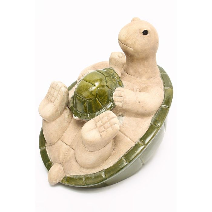 Садовая фигура "Черепашки", на панцире