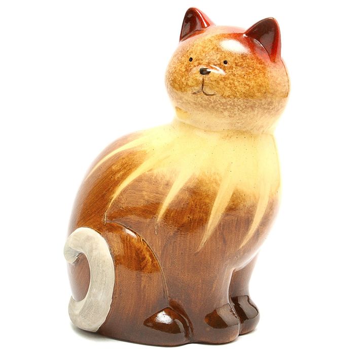 Садовая фигура "Кошка", рыжая