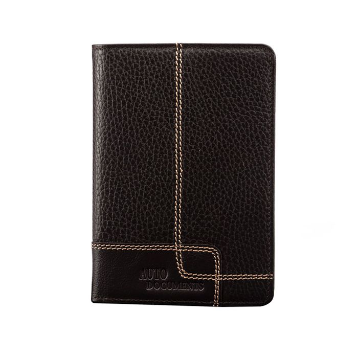 Обложка для автодокументов, отдел для кредитных карт, цвет коричневый