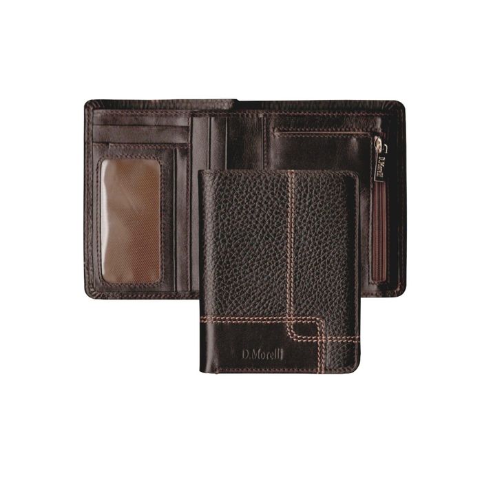 Портмоне мужское, отдел для купюр, для монет, для кредитных карт, цвет коричневый