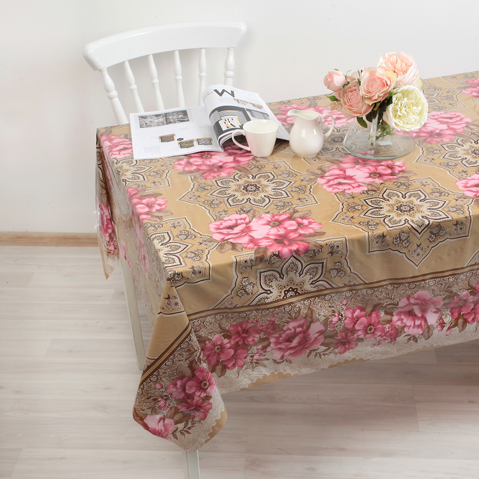 Клеенка ПВХ, ширина 137 см, толщина 0,07 мм, рулон 30 м