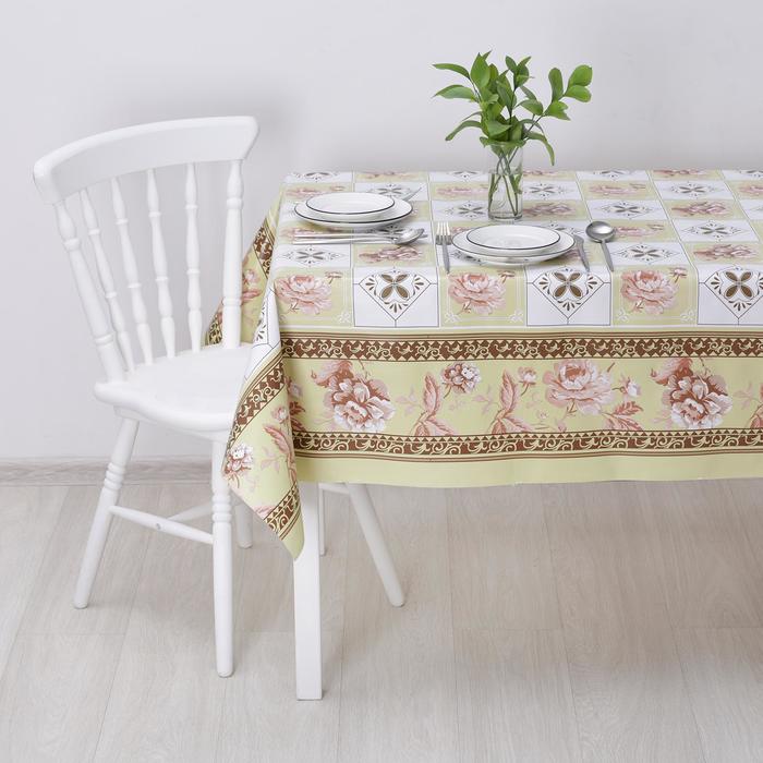 Клеенка столовая на нетканой основе, ширина 137 см, толщина 0,08 мм, рулон 20 м