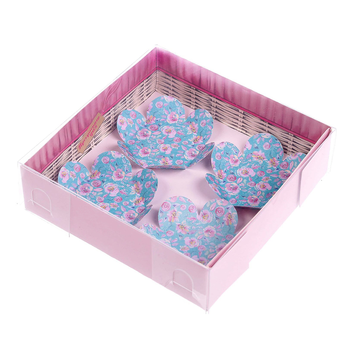 Коробка для кондитерских изделий с PVC крышкой «Прекрасного дня», 12 х 12 х 3,5 см