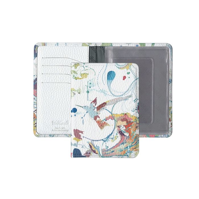 Обложка для автодокументов, отдел для кредитных карт, цвет голубой/белый