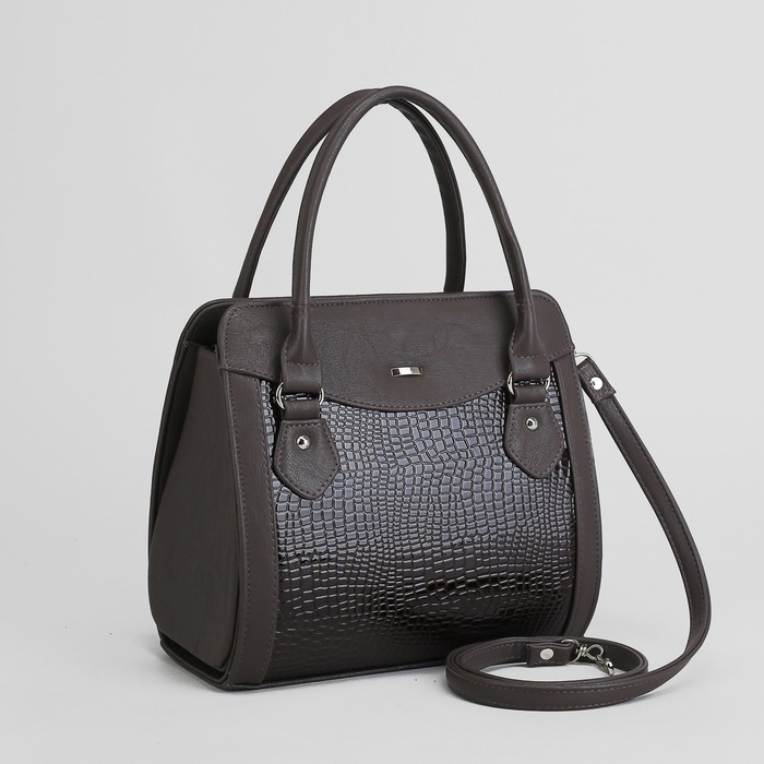 Сумка женская на молнии, 1 отдел, цвет коричневый