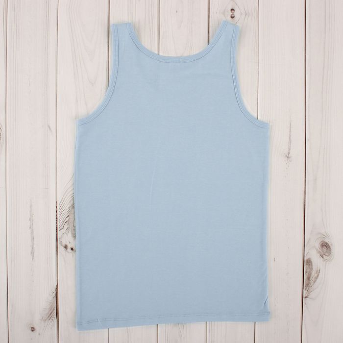 Майка для мальчика, рост 140 см, цвет голубой
