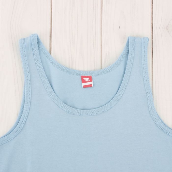 Майка для мальчика, рост 140 см, цвет голубой