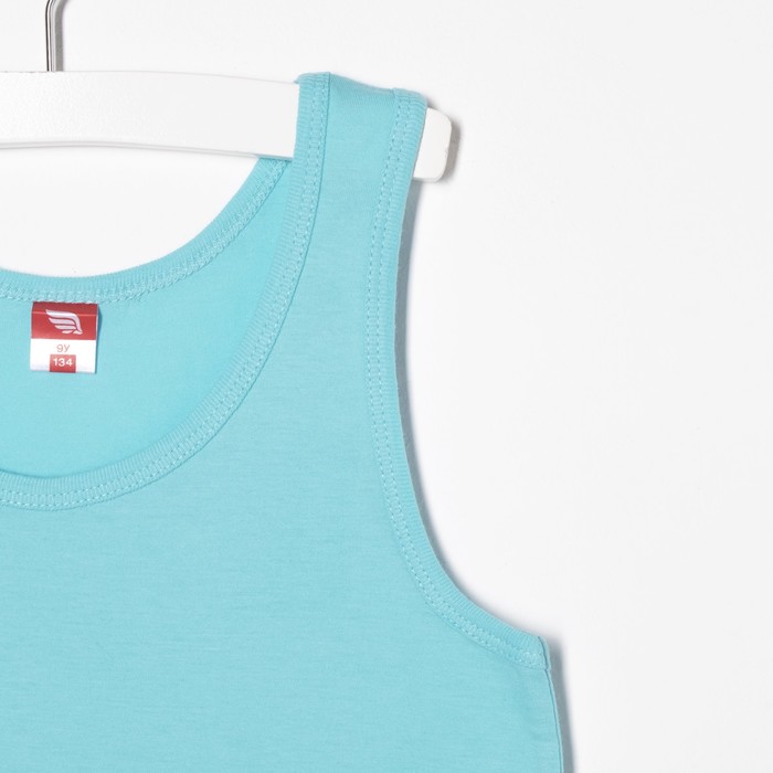 Майка для мальчика, рост 140 см, цвет бирюзовый