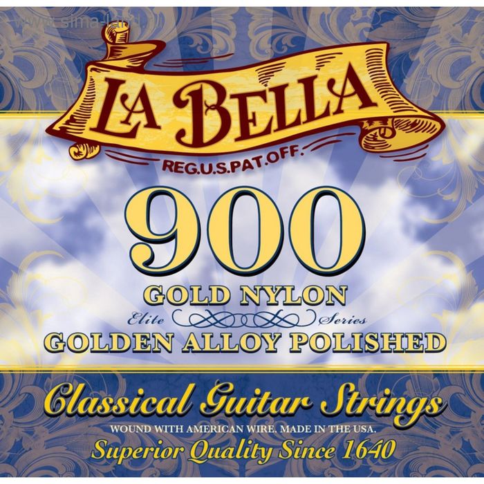 фото Струны для классической гитары la bella 900 golden nylon