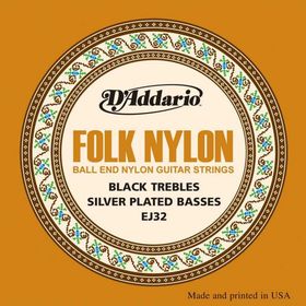 

Струны для акустической гитары D'Addario EJ32 Folk Nylon
