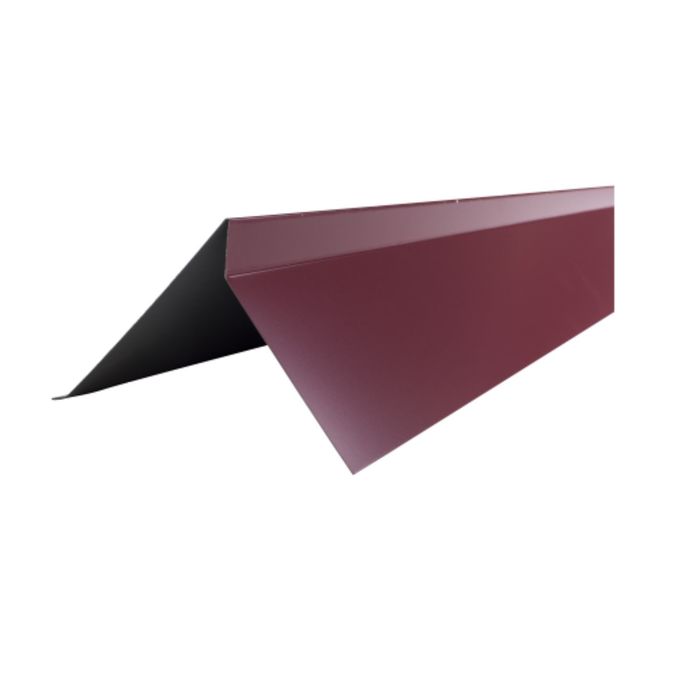 Планка торцевая RAL 3005, красная, 85х25х125х15х2000 мм