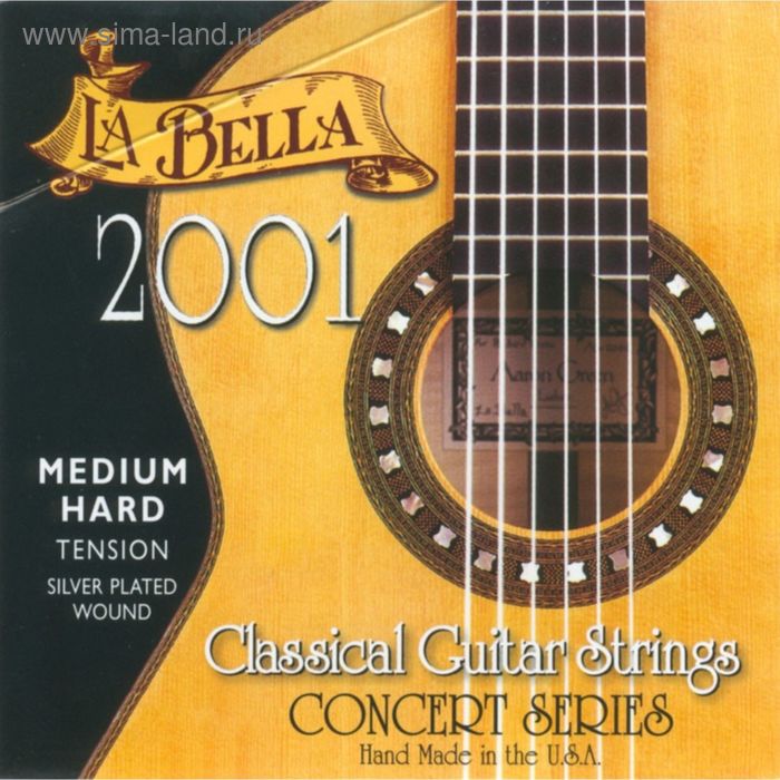 цена Струны для классической гитары La Bella 2001MH 2001 Medium Hard Tension