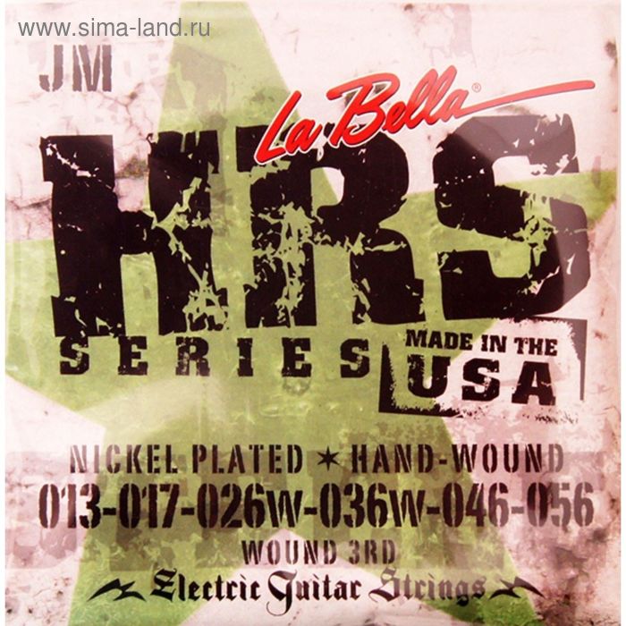 фото Струны для электрогитары la bella hrs-jm hard rockin steel