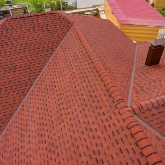 Гибкая Черепица Шинглас, Ранчо, красный, 1уп. 2м2, 1000х335 мм