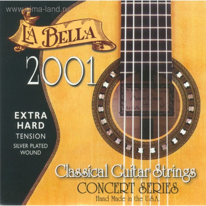 фото Струны для классической гитары la bella 2001eh 2001 extra hard tension