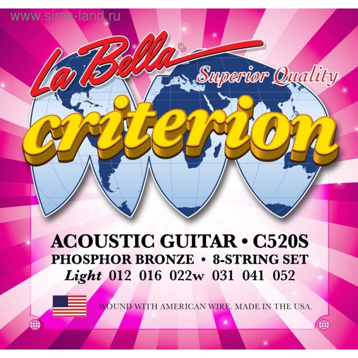 Струны для акустической гитары La Bella C520S Criterion Light цена и фото