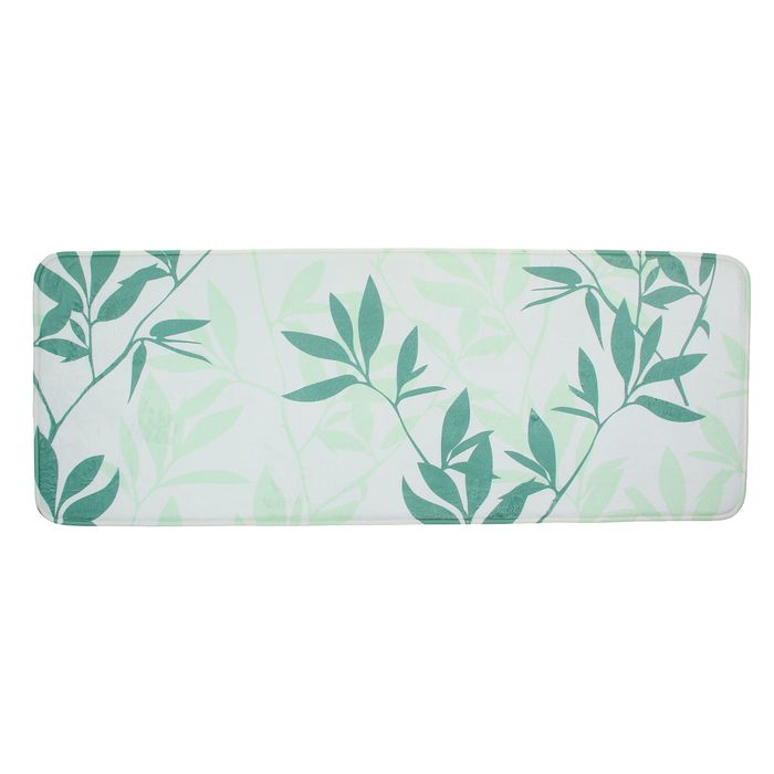 Коврик для ванной "Зеленые листья"