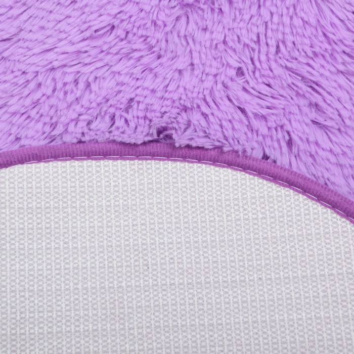 Коврик для ванной "Пушистик" овальный, цвет сиреневый
