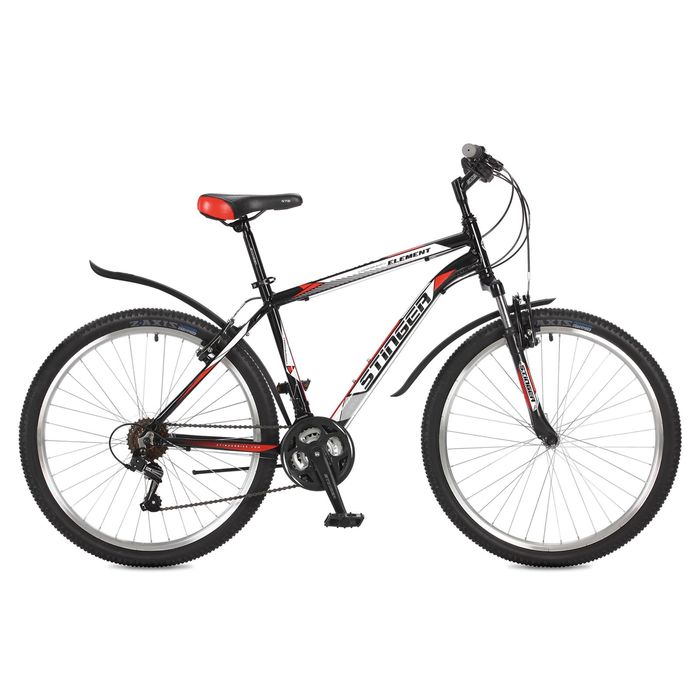 Велосипед 26" Stinger Element, 2017, цвет черный, размер 20"