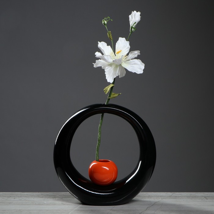 Ваза "Орбита", чёрная, шарик микс