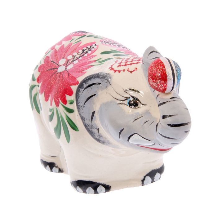 Копилка "Слон большой" цветной, 17,5 см