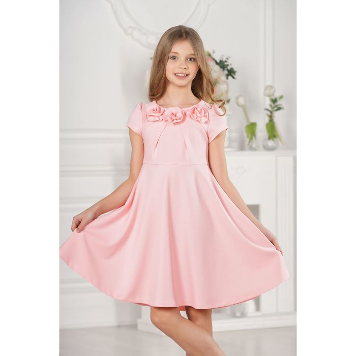 Платье детское, цвет розовый, размер 28, рост 98