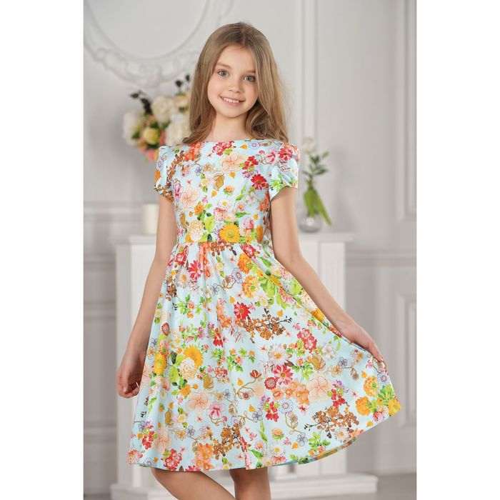 Платье детское, разноцветное, размер 28, рост 98
