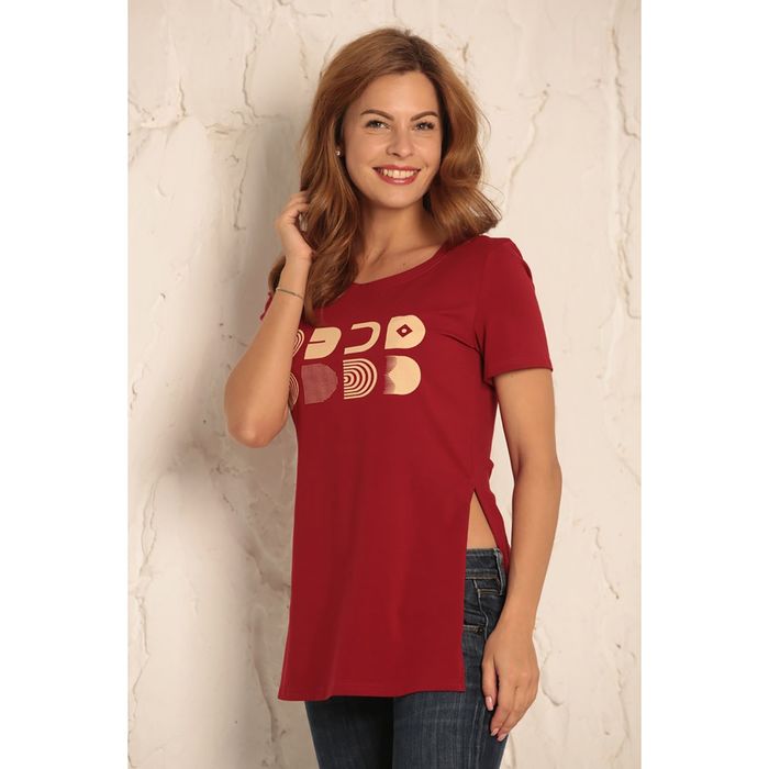 Футболка женская 1063-18 цвет бордо, р-р 44