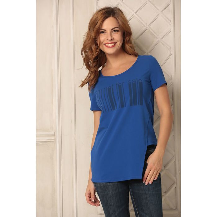 Футболка женская 1067-15 цвет василек, р-р 42