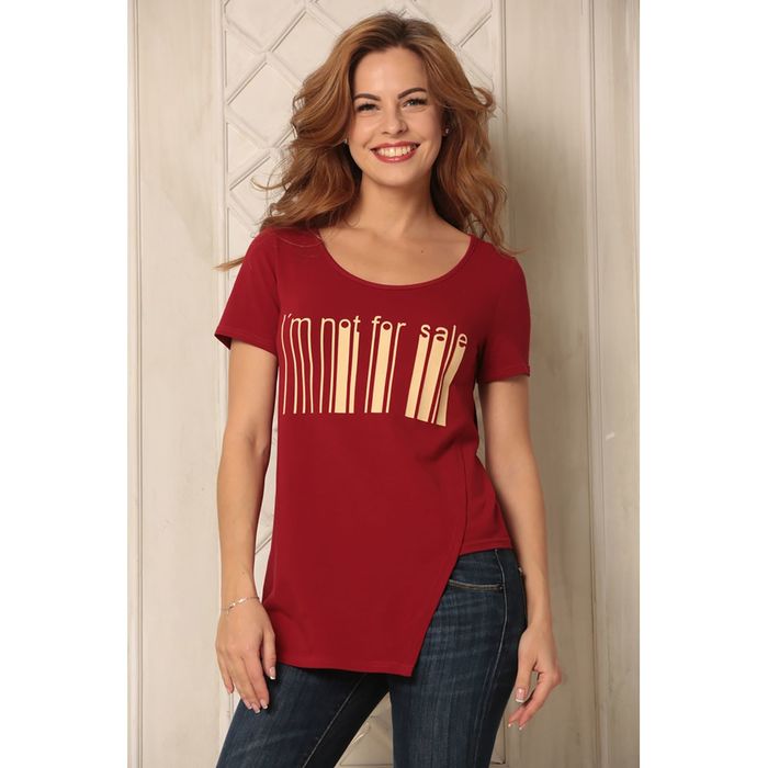 Футболка женская 1067-18 цвет бордо, р-р 44