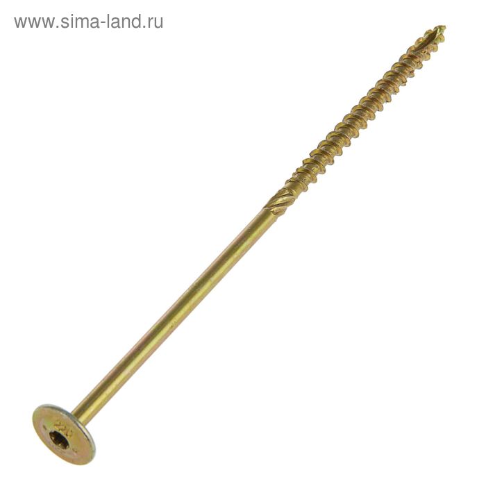 Саморез конструкционный INFIX 8х220 мм тарельчатый Torx40 жёлтый цинк 39₽