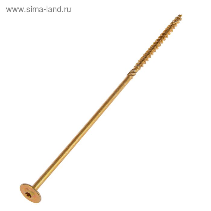 

Саморез конструкционный INFIX, 8х280 мм, тарельчатый, Torx40, жёлтый цинк