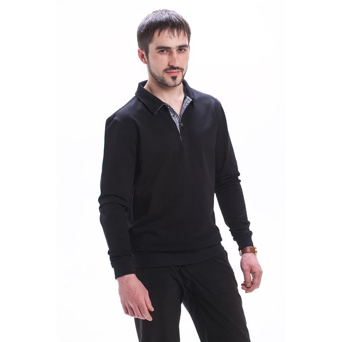 Джемпер мужской М-756-05 цвет чёрный, р-р 50