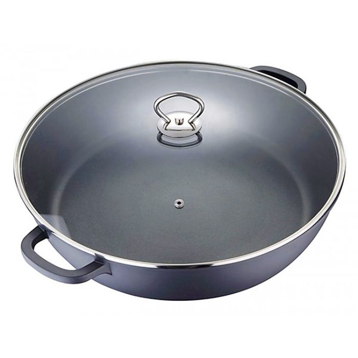 Сотейник с крышкой 36 см, 7 л, литой алюминий, антипригарное покрытие