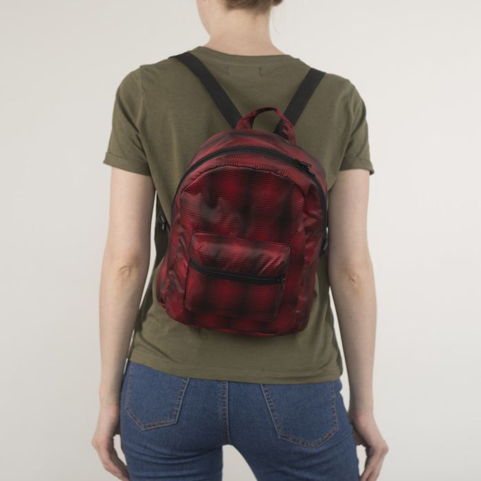 Рюкзак на молнии, 1 отдел, цвет красный/чёрный