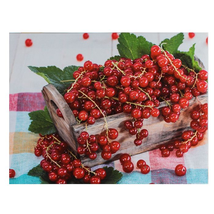 Картина на подрамнике "Ягоды на веточке"