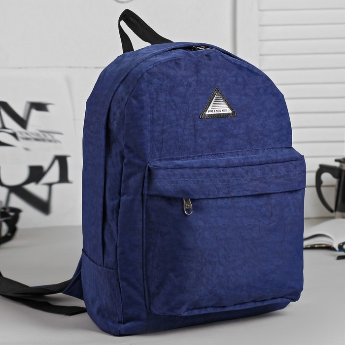 Рюкзак молодёжный на молнии, 1 отдел, наружный карман, цвет синий