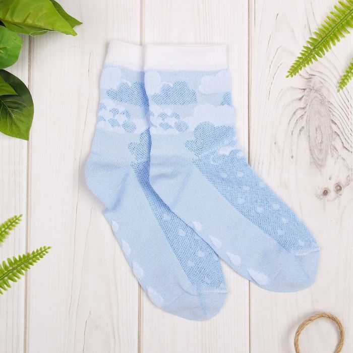 Носки детские ажурные "Облака", 20-22 см, 10-12 лет