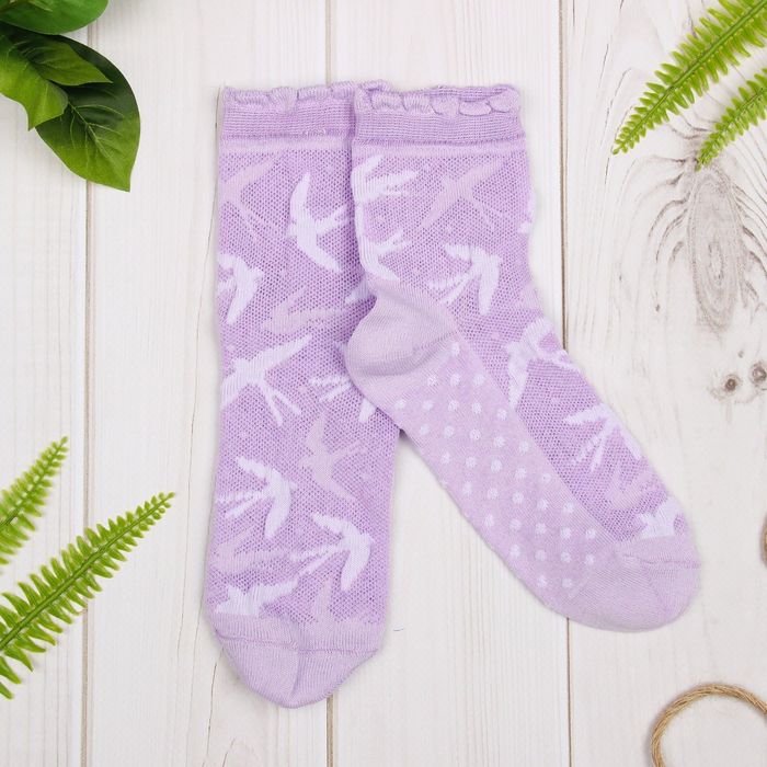 Носки детские ажурные "Птички", 20-22 см, 10-12 лет
