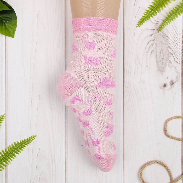 Носки детские ажурные "Пирожное", 20-22 см, 10-12 лет