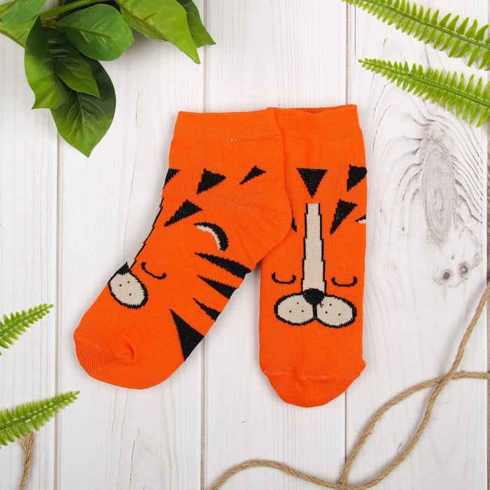 Носки детские "Тигр", 16-18 см, 4-6 лет