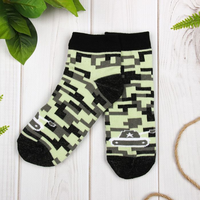 Носки детские "Танк", 20-22 см, 10-12 лет