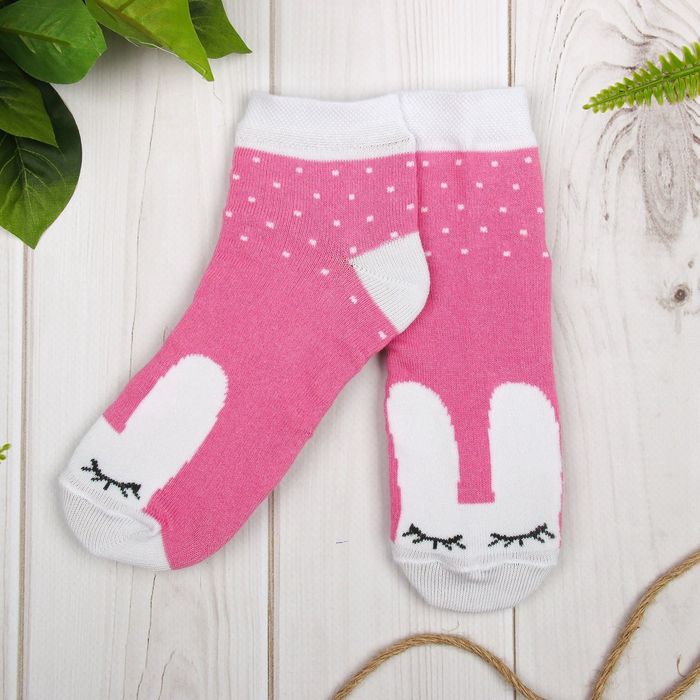 Носки детские "Кролик", 20-22 см, 10-12 лет