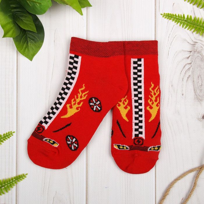 Носки детские "Машина", 22-24 см, 12-14 лет