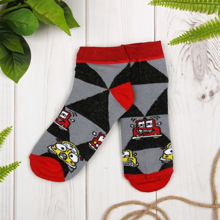 Носки детские "Машины", 16-18 см, 4-6 лет