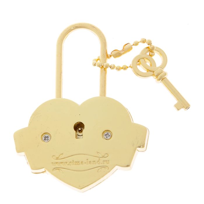 Замок с заливкой "Вместе навсегда" лебеди