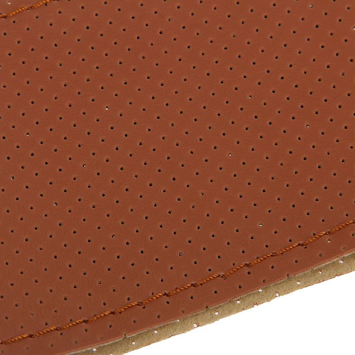 Сшивной чехол TORSO на руль 38 см, перфорированная искусственная кожа, коричневый